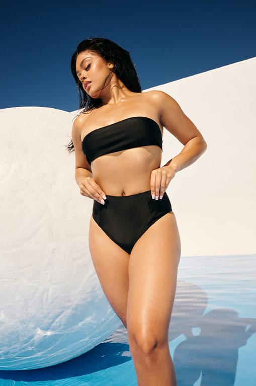 boohoo Swimwear Bandeau Bikini Tops